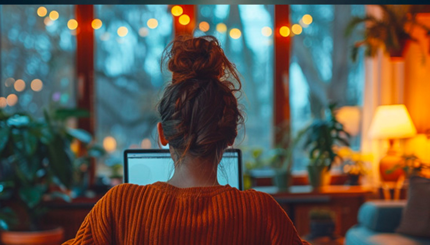 Online Coaching, Person vor dem Bildschirm